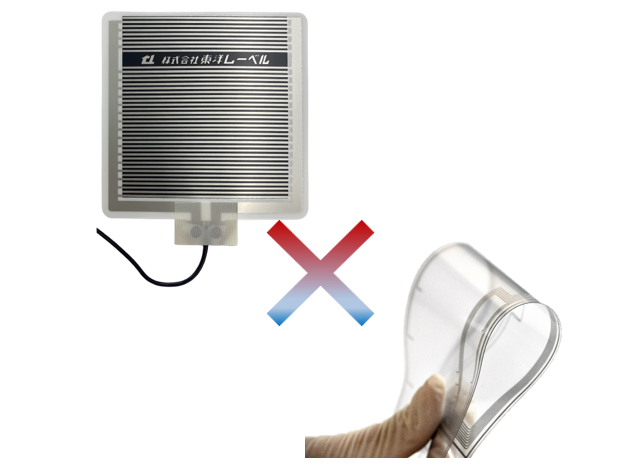 タッチセンサ―シートを使用しない構造（基板上に電極）